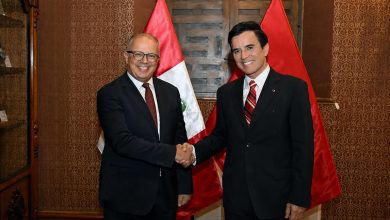 Canciller Carlos Espá se reunió con el embajador de Marruecos en el Perú