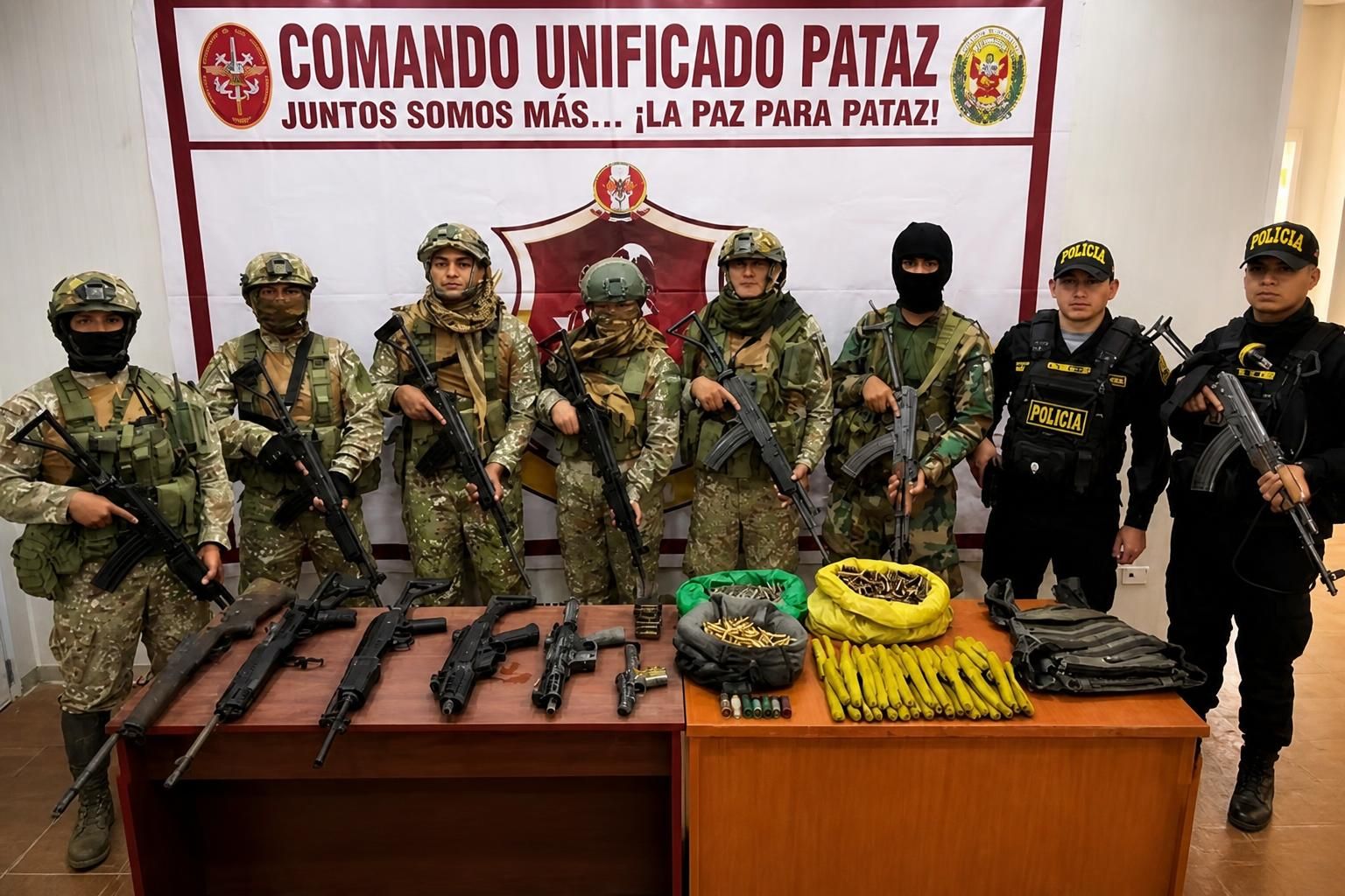 Fuerzas Armadas incautan casi 2 mil municiones de guerra en operativo en Pataz