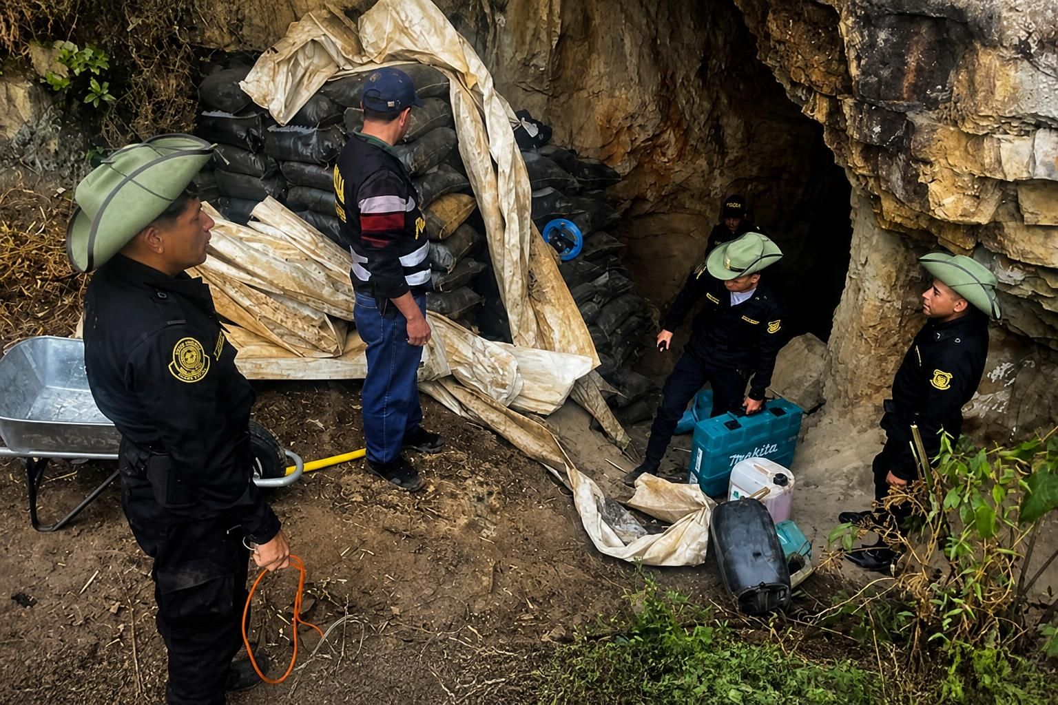 PNP destruye bienes de minería ilegal en Madre de Dios y Cajamarca por S/11 millones