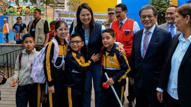 Presidenta Keiko Fujimori supervisó reinicio de clases en colegios afectados por lluvias en Lima Sur