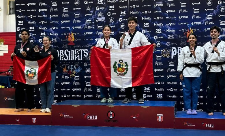 Taekwondo peruano logra 10 medallas en poomsae de la President's Cup 2026