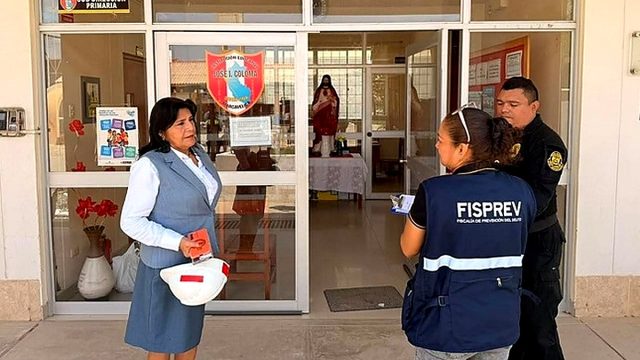 Fiscalía de Prevención del Delito de Sullana inspecciona locales de votación de Marcavelica para prevenir riesgos eléctricos