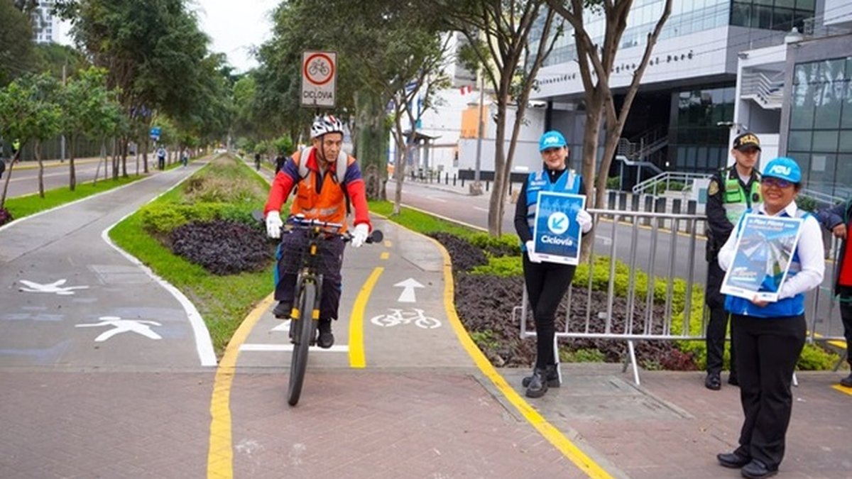 Carril Bus Bidireccional mantiene la circulación de cerca de 5000 ciclistas por la avenida Arequipa y mejora el orden vial