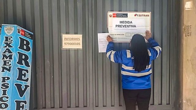 MTC: Sutran dispone cierre preventivo de centro médico que evaluaba a postulantes a licencia de conducir sin presencia de médico