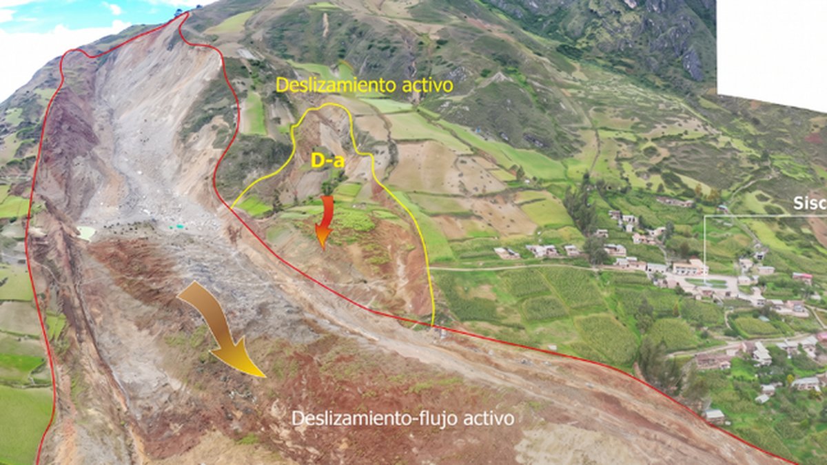 INGEMMET alerta sobre peligro geológico por deslizamiento-flujo en el sector Sisco