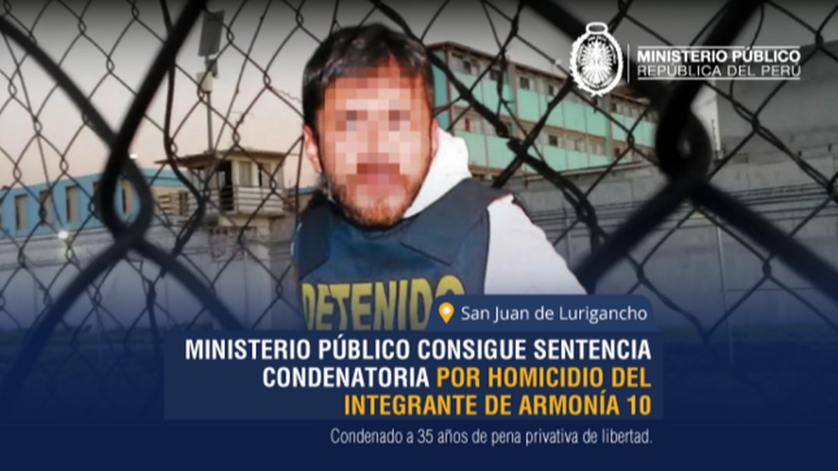 Fiscalía consigue condena por homicidio del integrante de Armonía 10
