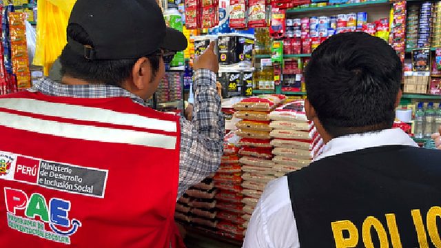 Loreto: PAE intensifica vigilancia para evitar venta ilegal de alimentos destinados a escolares
