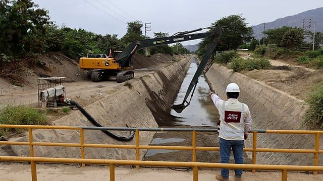 Mantenimiento y reparación del canal Taymi registra 30% de avance