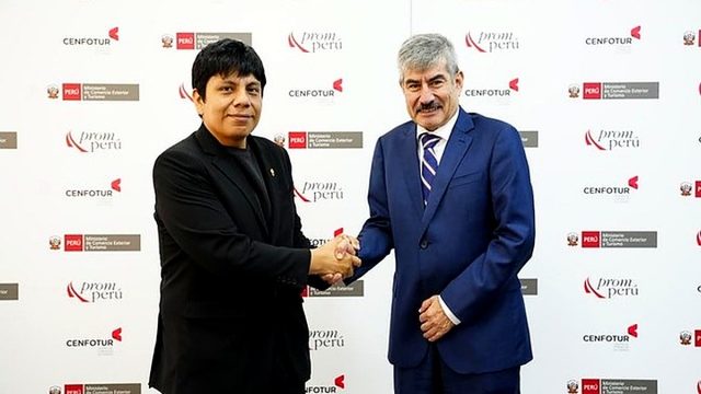 Ministro Valencia se reúne con presidente de la Comisión de Producción, Comercio Exterior y Turismo del Congreso