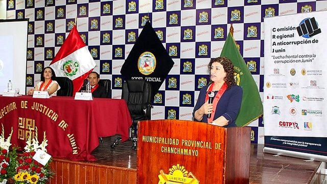 Presidenta del DF de la Selva Central clausuró el ‘II Taller Descentralizado Anticorrupción’ realizado en Chanchamayo