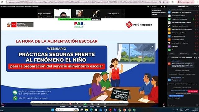 PAE y SENAMHI unen esfuerzos para garantizar la seguridad del servicio alimentario escolar ante el fenómeno El Niño