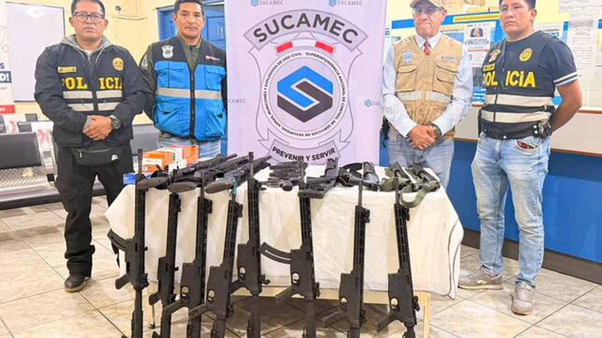 Mininter incauta 21 armas y 425 municiones a empresa de seguridad en Junín