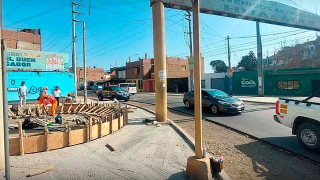 Alcalde supervisa avances de los trabajos del Bicentenario en el ingreso a Hualmay