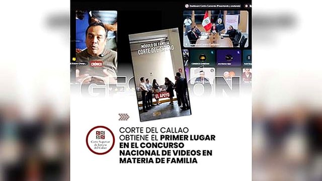 Corte Superior de Justicia del Callao obtiene el primer lugar en el concurso nacional de videos en materia de Familia