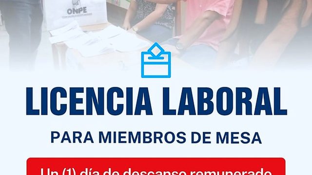 Sunafil: Conoce las medidas laborales para los trabajadores con motivo de las elecciones regionales y municipales 2026