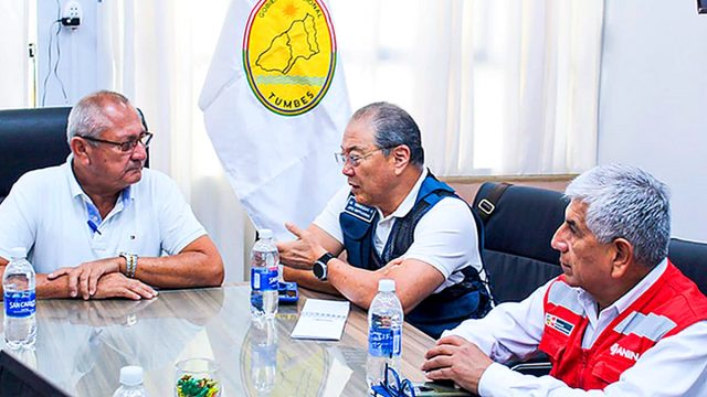 Jefe del CENEPRED encabeza jornada de trabajo en Tumbes para fortalecer la prevención ante el Fenómeno de El Niño