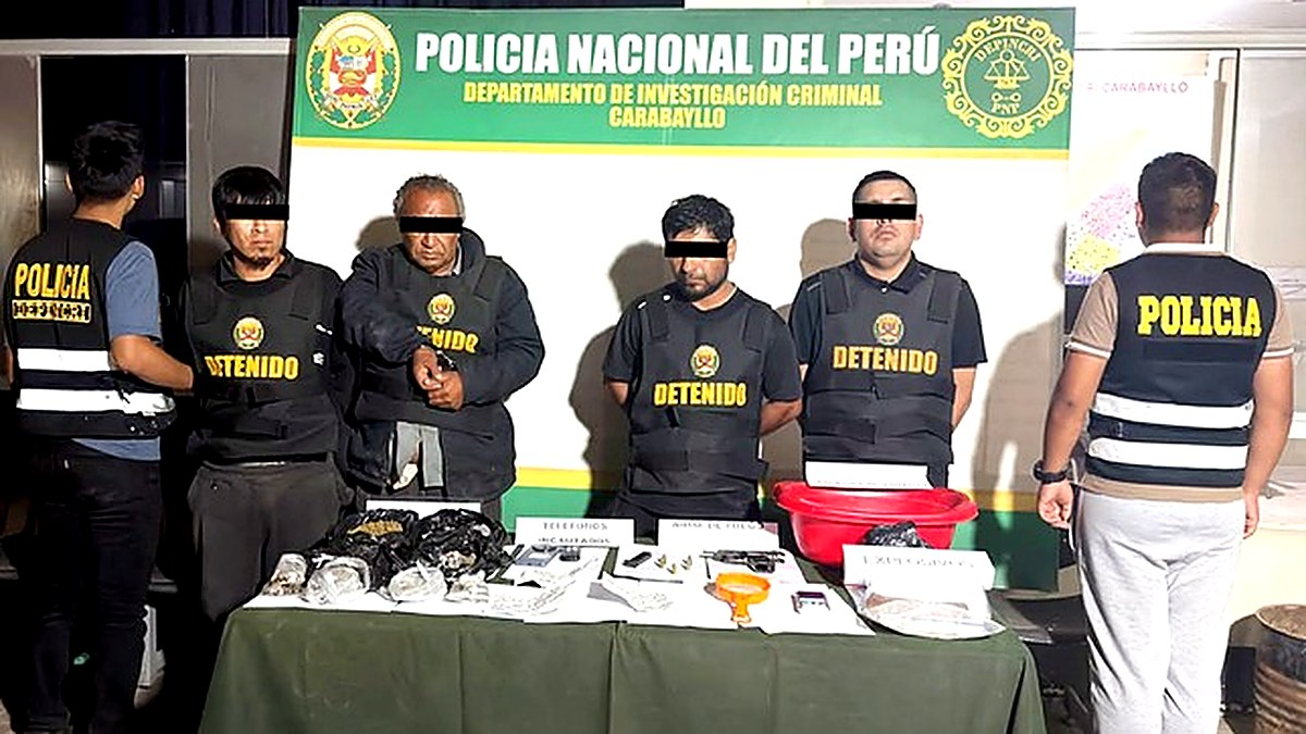 PNP captura a cuatro presuntos extorsionadores de “Las Ballenas de la Zona” en Carabayllo