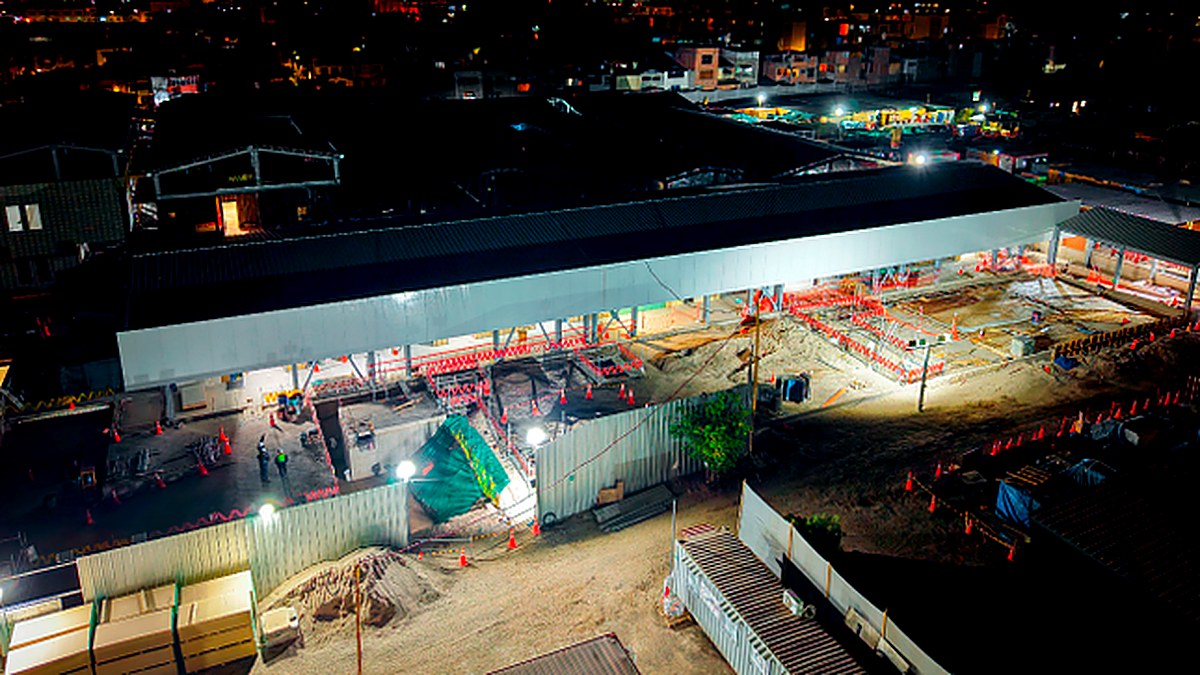 ANIN acelera obras del hospital de contingencia del IREN Sur con turno nocturno